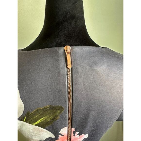 Ted Baker Women's Cut Bisslee Chatsworth Floral Romantic Prep Midi Dress Size 6 - Picture 7 of 11